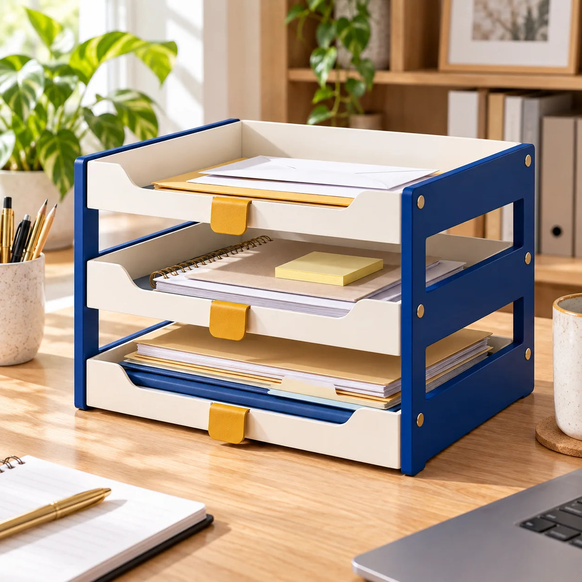 Desktop Letter Tray Set — in use
