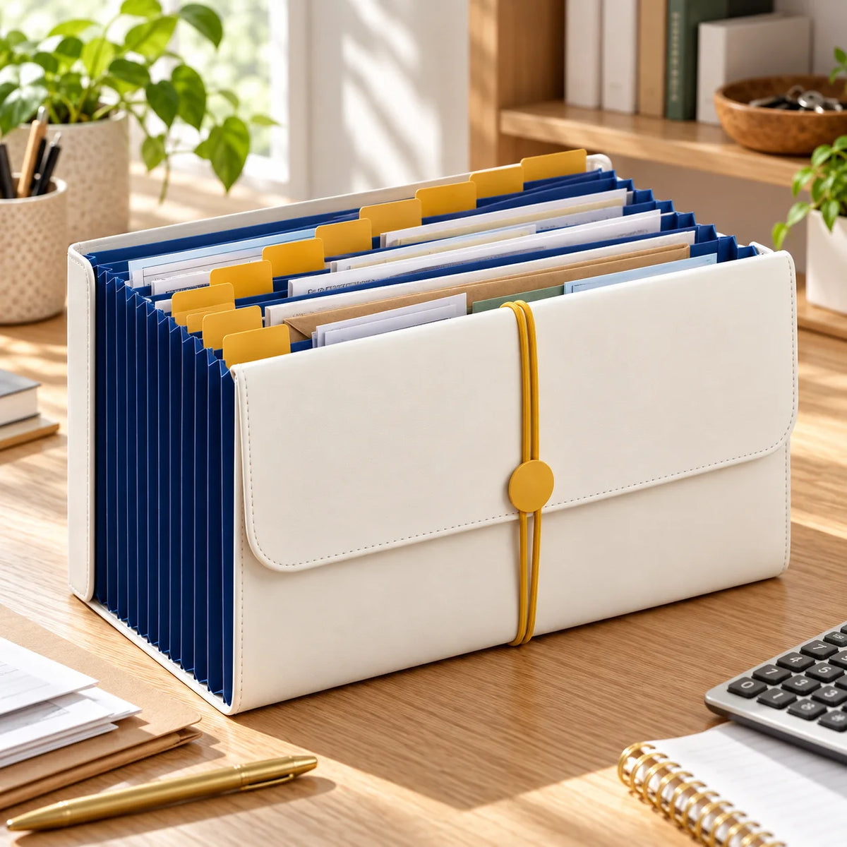 Expanding Document File Case — in use