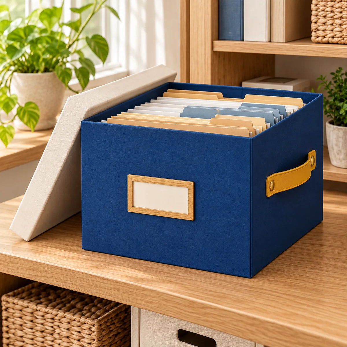 File Folder Storage Box — in use