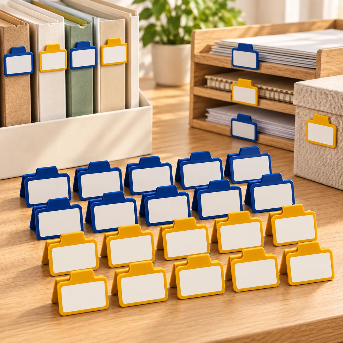 File Label Clip Set — in use