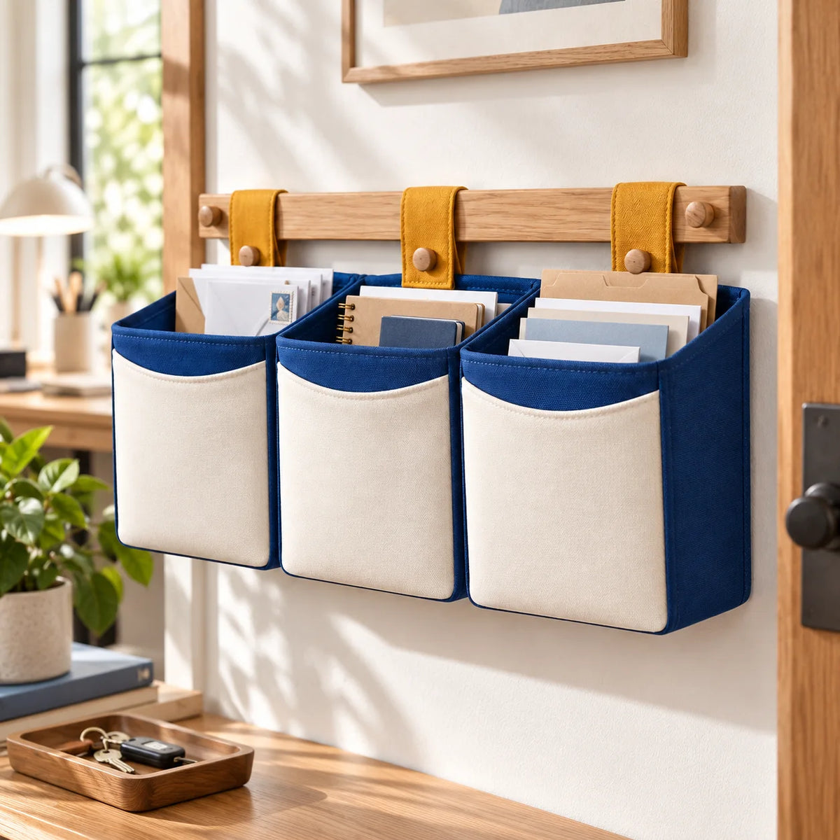 Wall-Mounted Inbox Organizer — in use